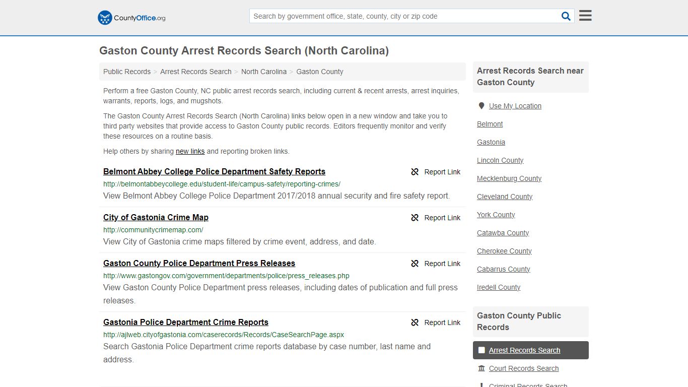 Arrest Records Search - Gaston County, NC (Arrests & Mugshots)